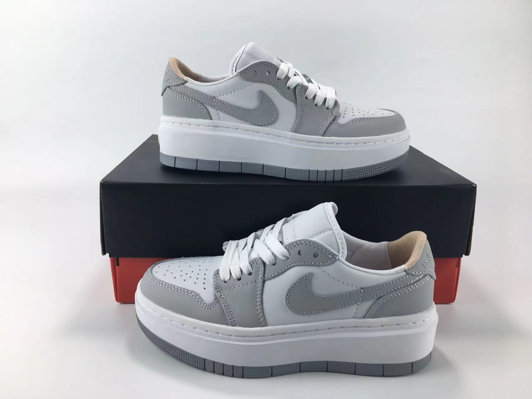 Air Jordan 1 Elevate Low White and Wolf Grey